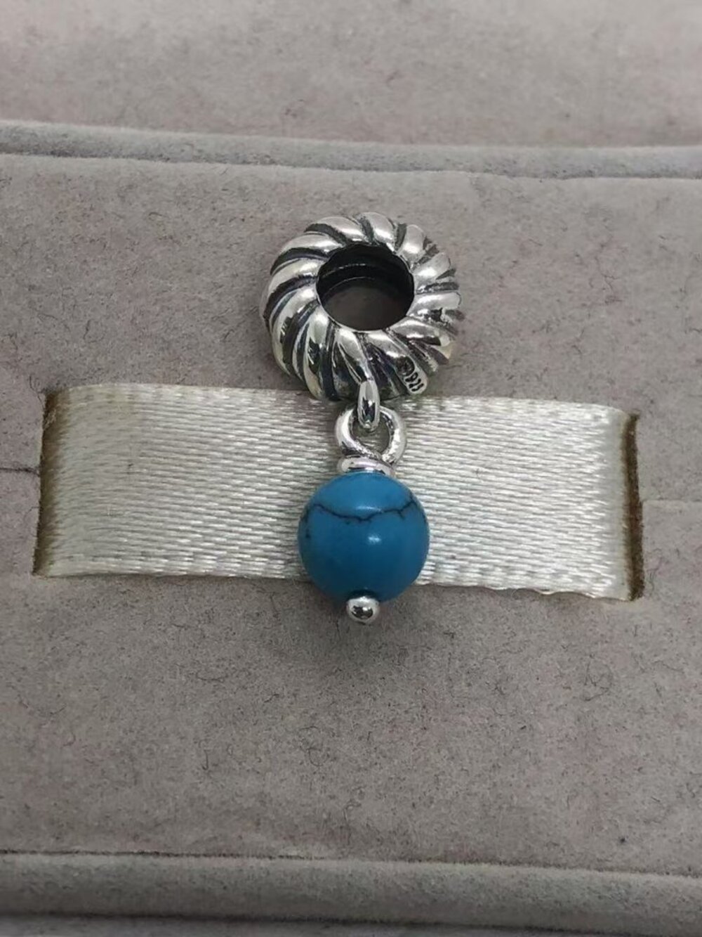 Pandora Turquoise-Colored Dangle Charm